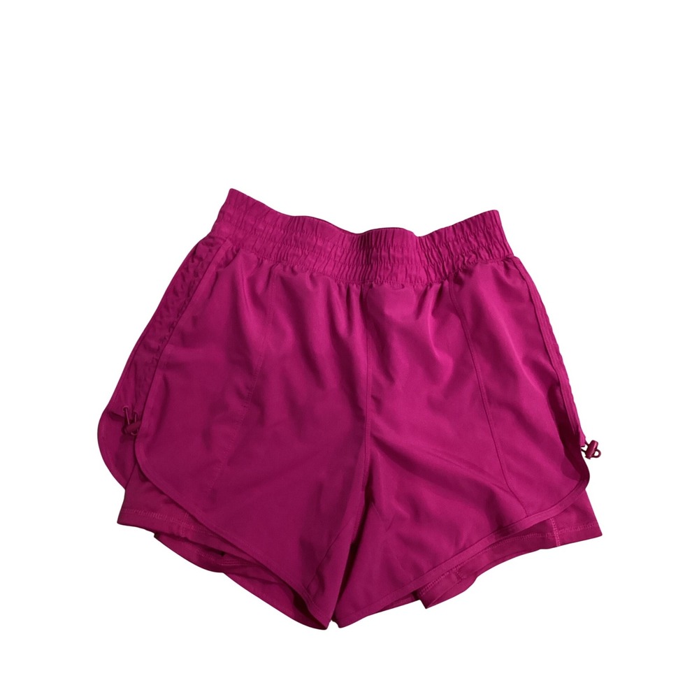 Avia Womens Purple 2-in-1 Running Shorts Bungee Side Built-in Liner Small 4-6